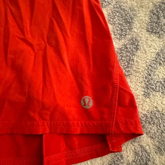 Lululemon running skirt pleated poppy red size 6